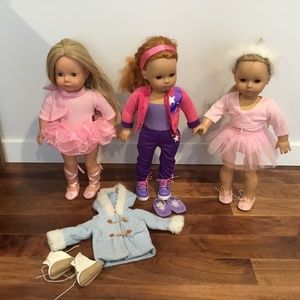 18” Doll Outfits: Ballet, Gymnastics and Ice Skating